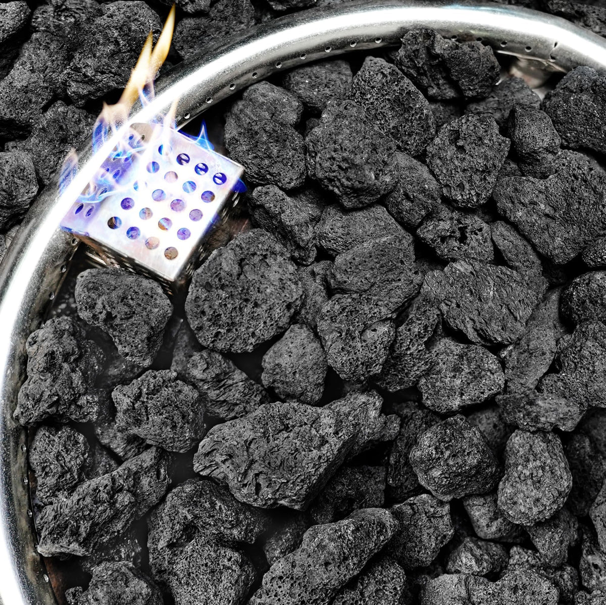 NUPICK frente del paquete de lava negra mostrando peso y tono elegante