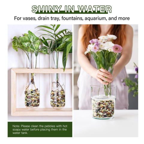 NUPICK guijarros en jarrón realzando flores y facilitando arreglos decorativos