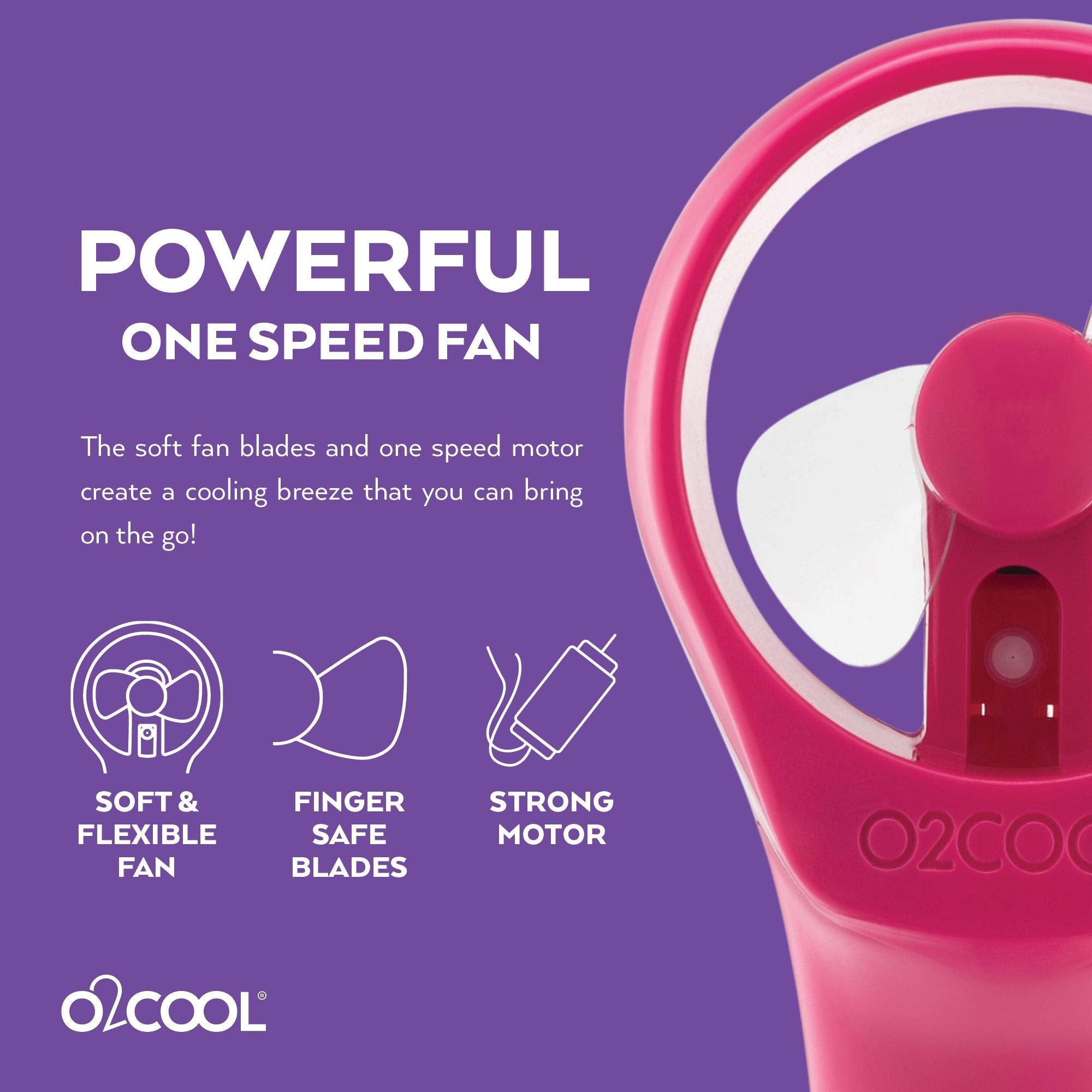O2COOL depósito de agua visible en mano para recarga fácil y rápida
