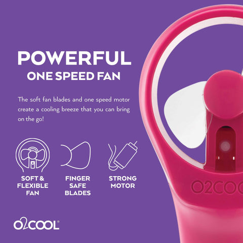 O2COOL depósito de agua visible en mano para recarga fácil y rápida