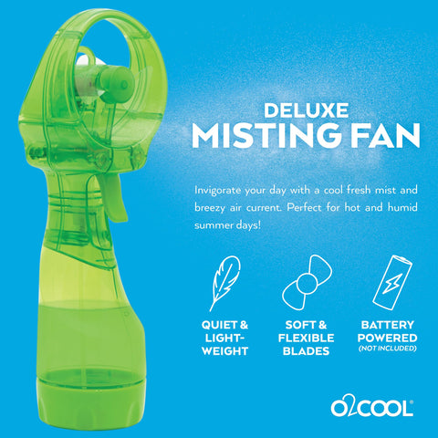 O2COOL detalle del nebulizador que muestra salida de niebla para refresco inmediato