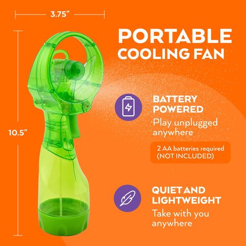 O2COOL tamaño comparativo junto a una botella para referencia de escala