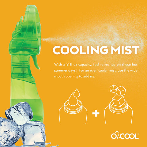 O2COOL ventilador en uso en la playa brindando frescor portátil para actividades exteriores