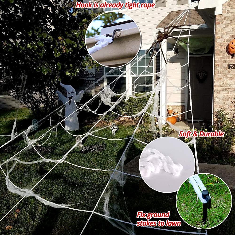 OCATO araña en telaraña exterior crea punto focal escalofriante en jardín