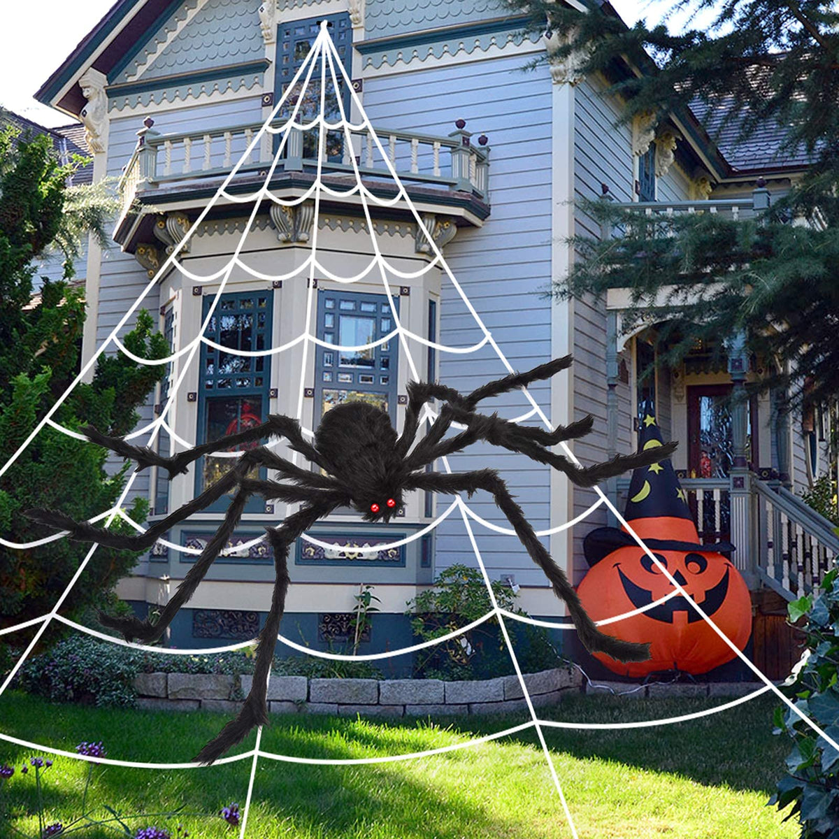 OCATO telaraña frontal empaquetada muestra tamaño y facilidad de instalación