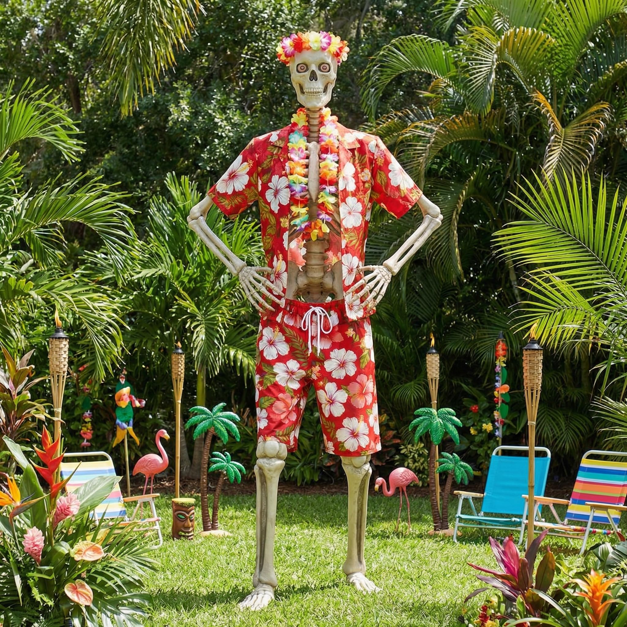 OceanCamel atuendo puesto en jardín para fiesta mostrando impacto visual
