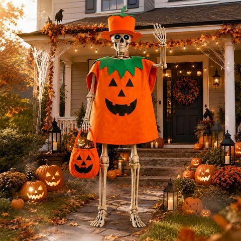 OceanCamel esqueleto 12 ft vestido en jardín, gran presencia exterior