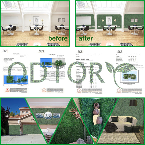 ODTORY fondo verde en jardín para fiesta, crea ambiente decorativo
