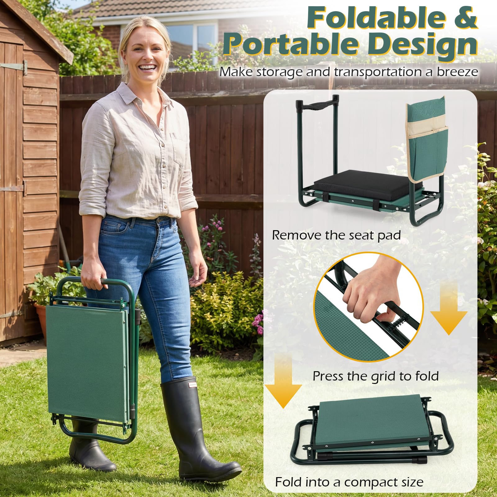 officejoy plegado compacto listo para almacenar y transportar