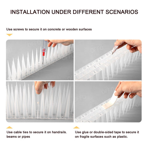 OFFO base flexible doblada, facilita ajuste en cornisas irregulares