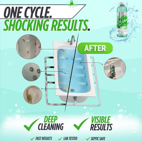 Oh Yuk en uso en una tina con jets para limpieza profunda sin frotar
