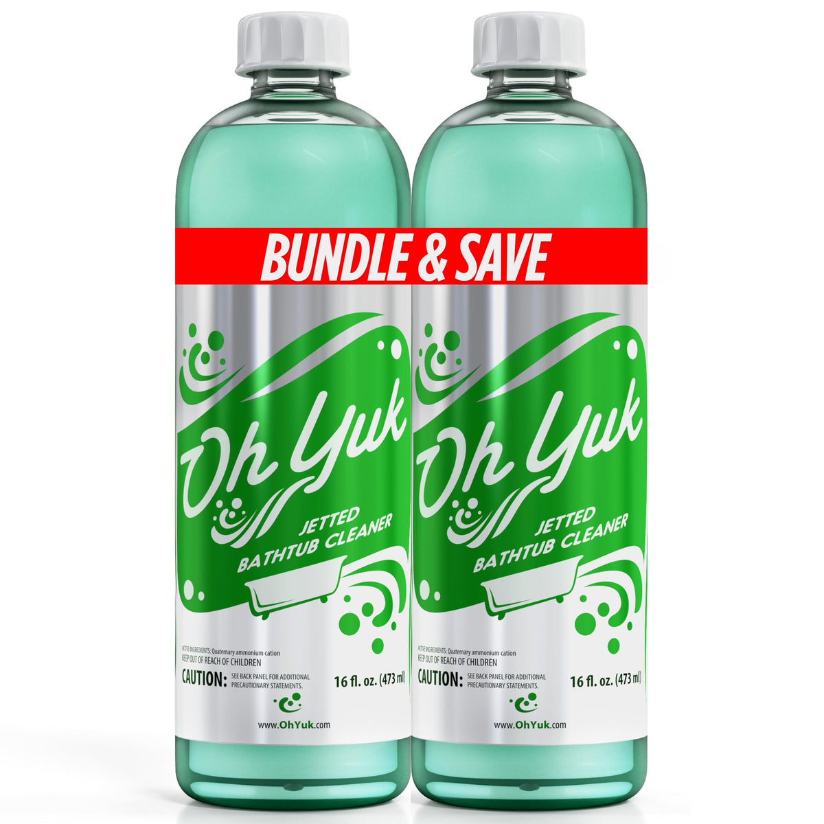 Oh Yuk frente del empaque mostrando 2 pack y beneficio limpieza profunda