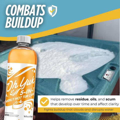 Oh Yuk línea de agua limpia tras tratamiento para menor acumulación