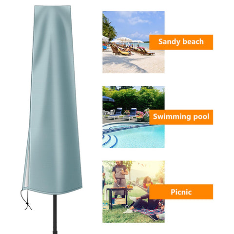 OKPOW comparación de tamaño para sombrillas de mesa 6–9 ft