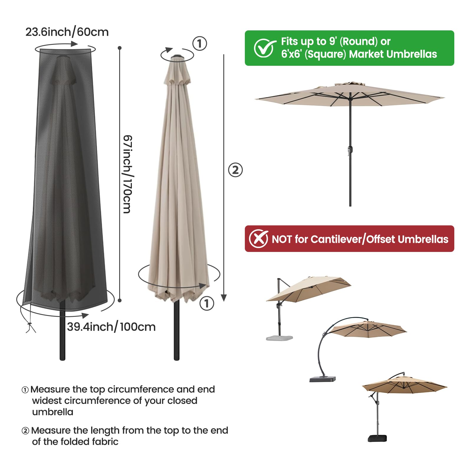 OKPOW cremallera impermeable que facilita cierre seguro