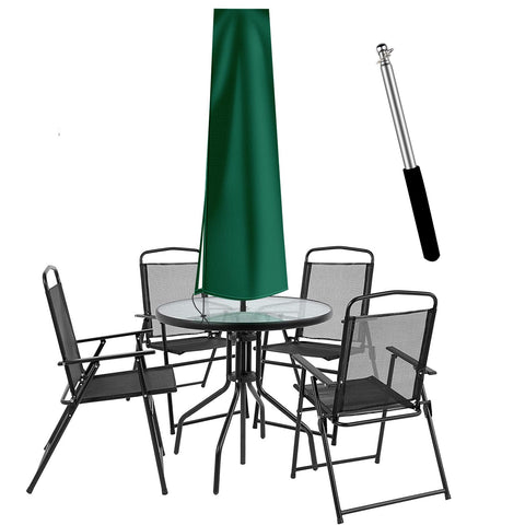 OKPOW funda parasol frontal mostrando protección completa y diseño verde