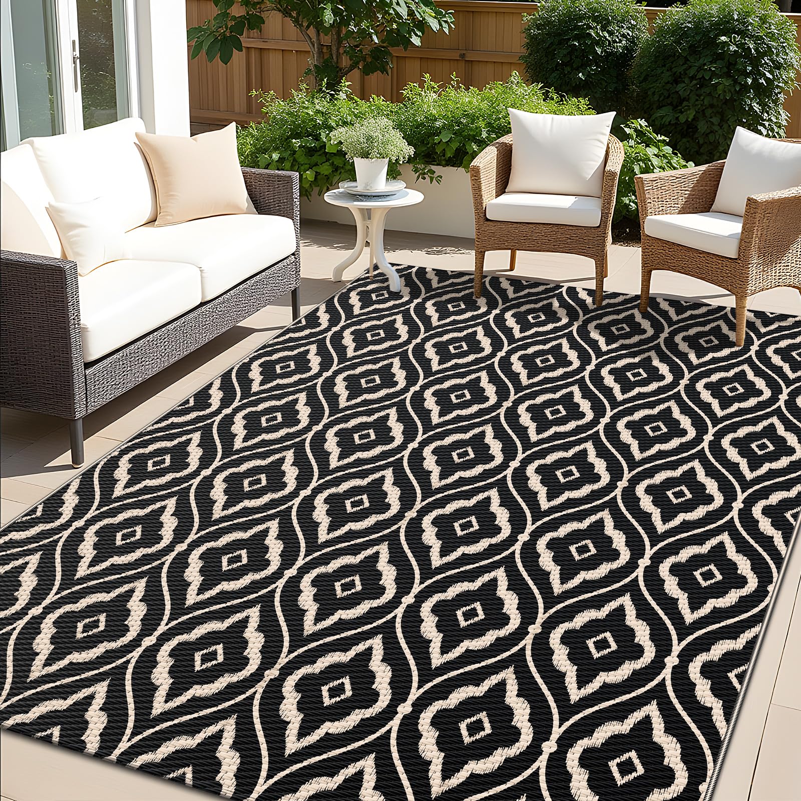 OLANLY alfombra frontal mostrando diseño floral y confort