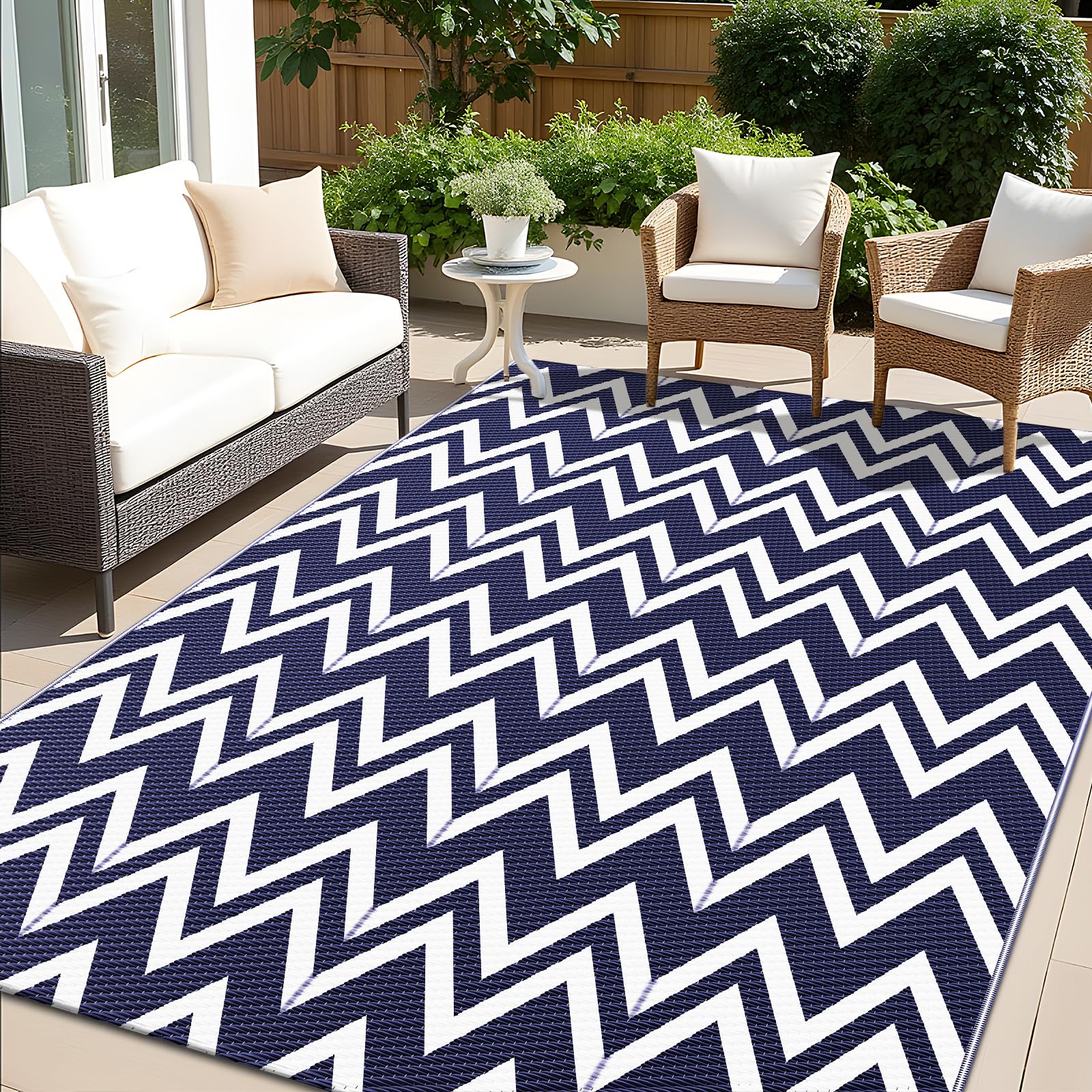 OLANLY alfombra exterior frontal, protege y decora el patio
