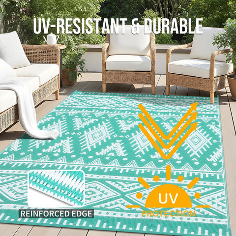 OLANLY alfombra en patio con muebles, crea espacio cómodo y resistente