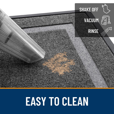 OLANLY felpudo colocado en patio mostrando resistencia al clima