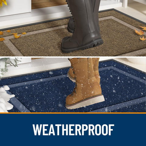 OLANLY felpudo en uso en la entrada manteniendo pisos limpios