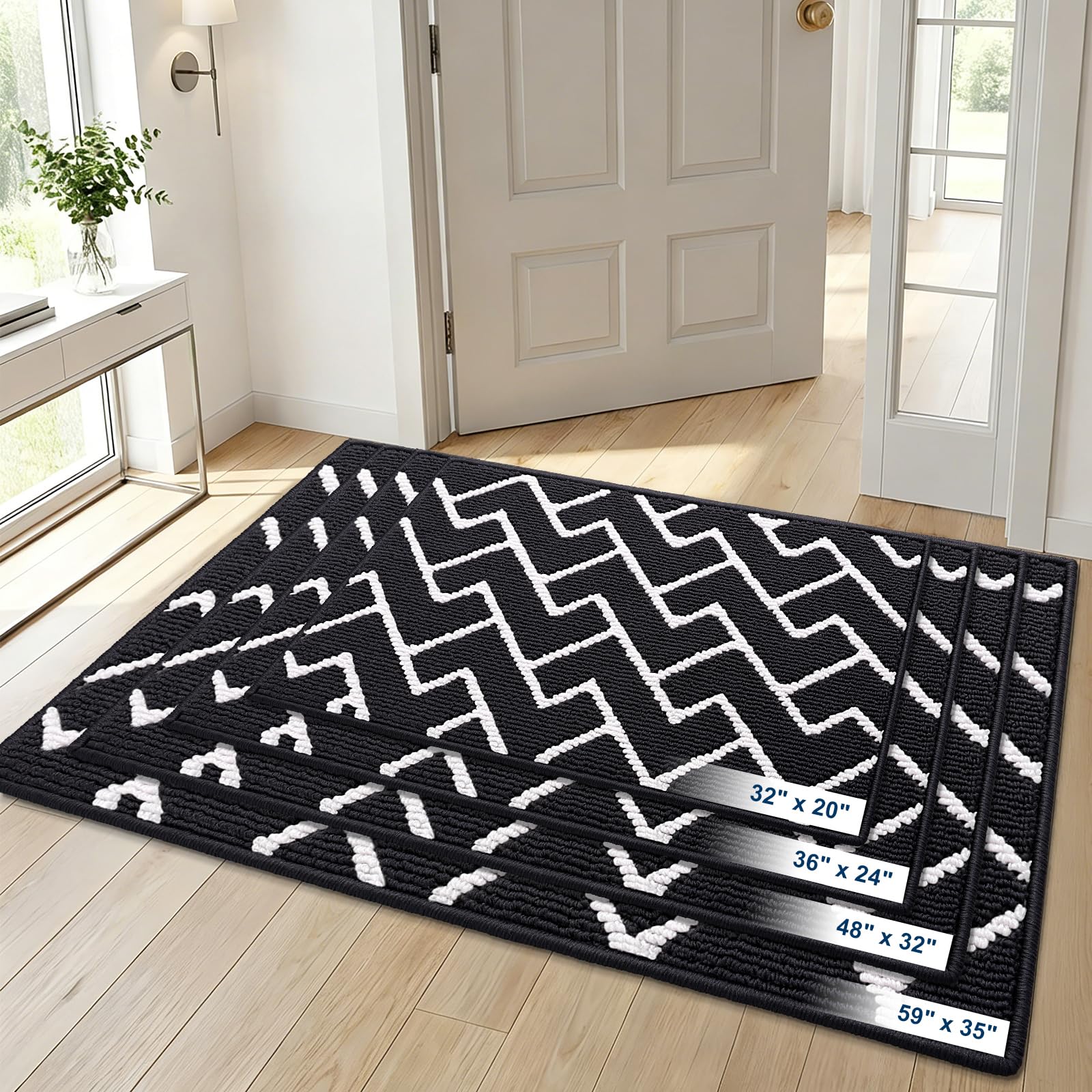 OLANLY felpudo integrado en decoración moderna de recibidor