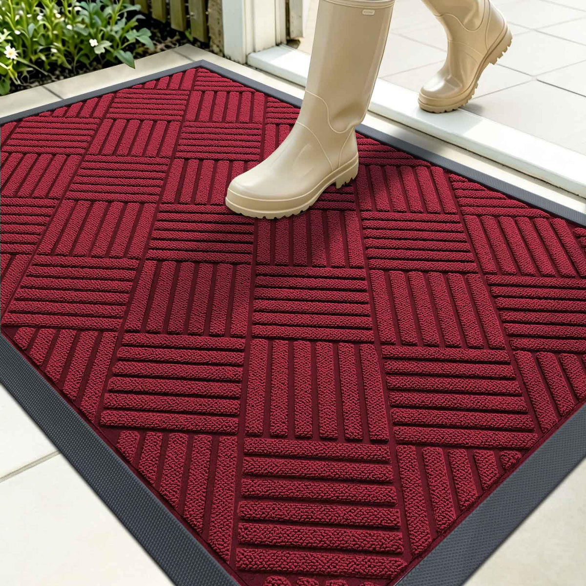 OLANLY felpudo frontal 35x23 que protege la entrada