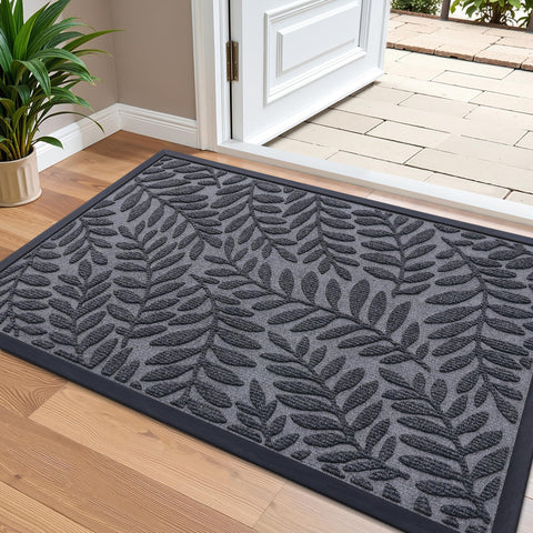 OLANLY felpudo frontal 36x24 con diseño resistente, protección inmediata