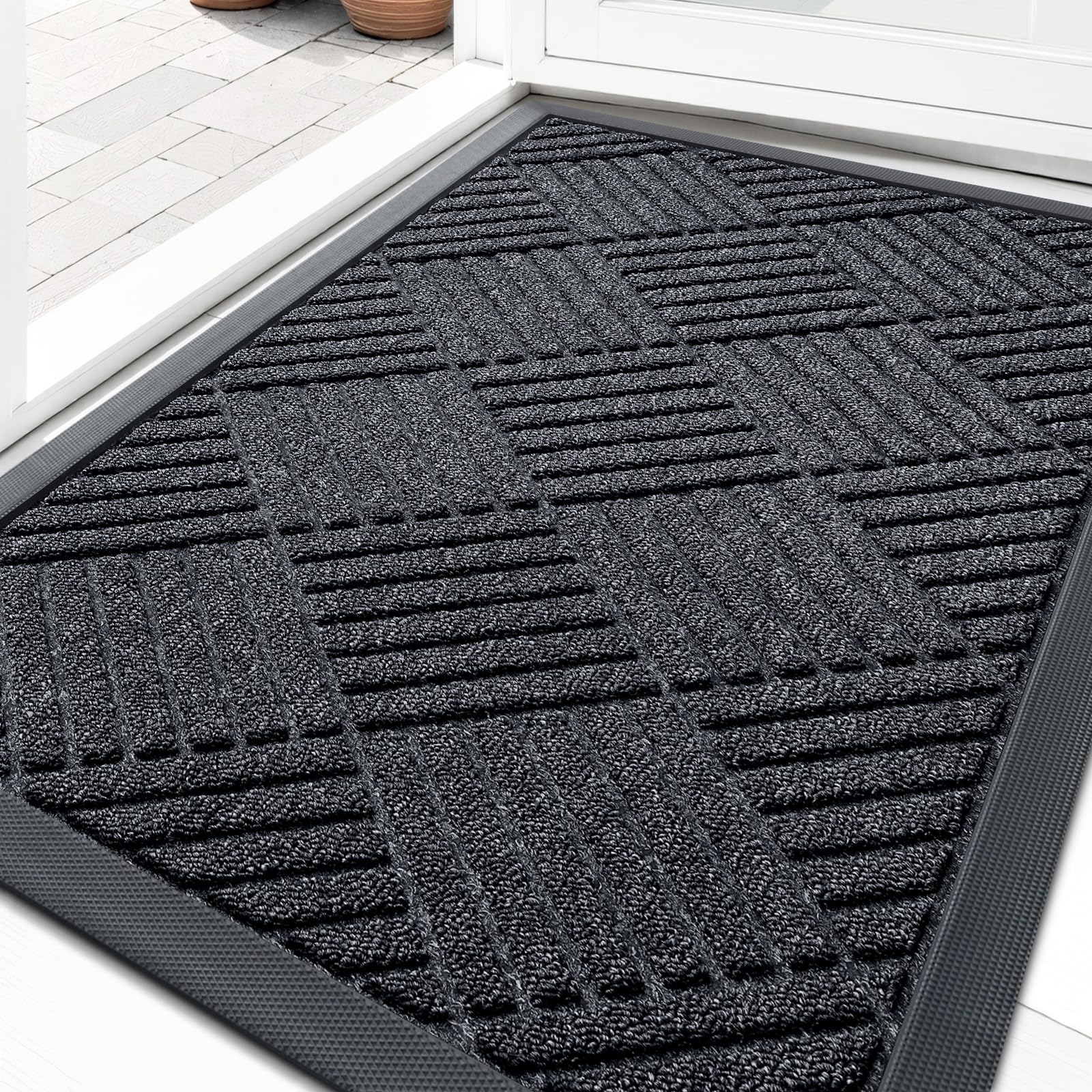 OLANLY felpudo frontal mostrando diseño y entrada ordenada