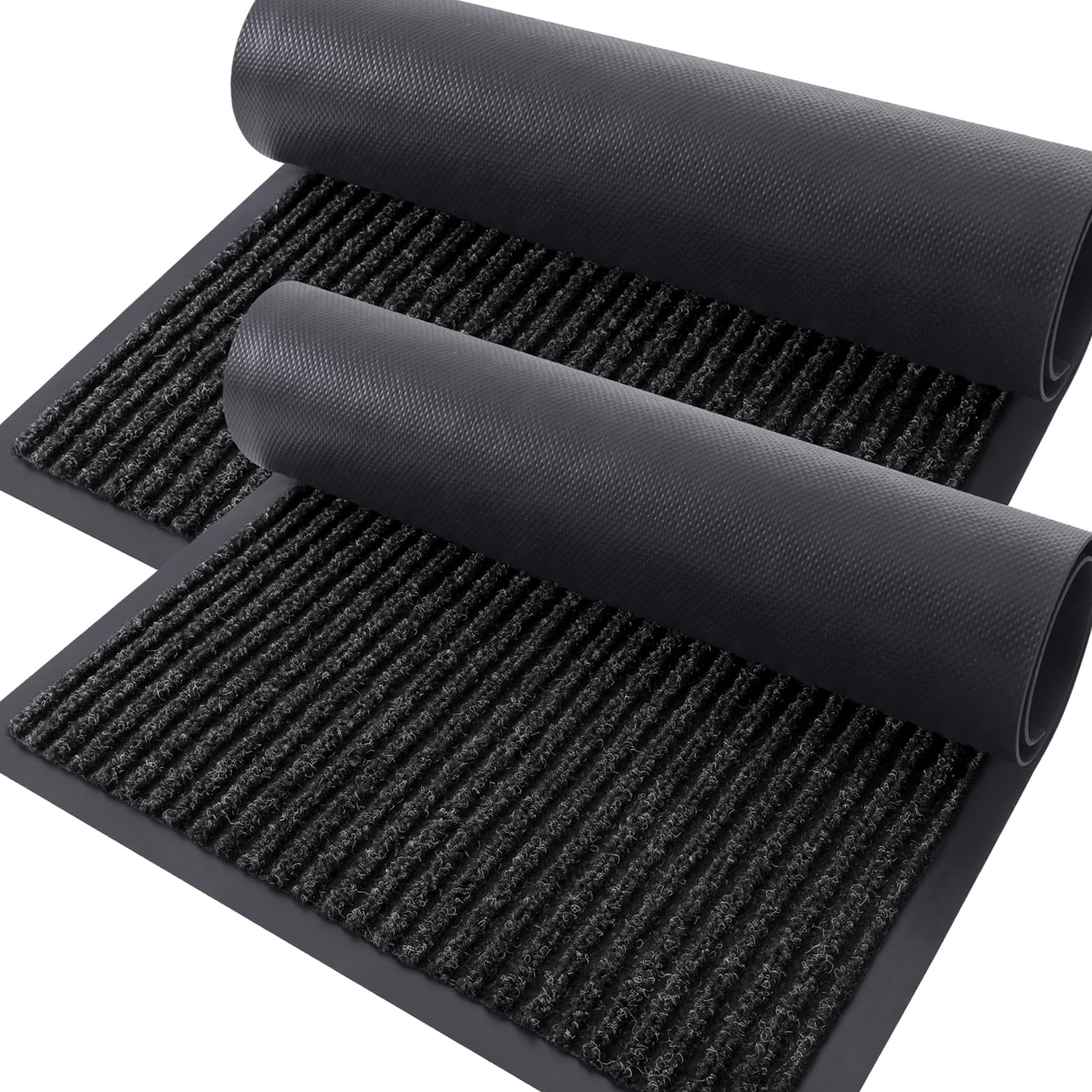 OLANLY felpudo frontal con rayas que mejora la primera impresión