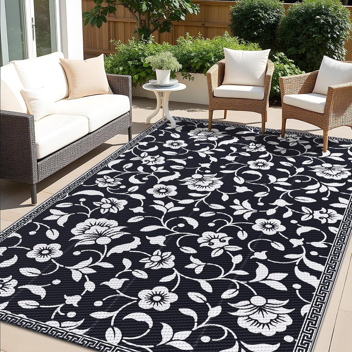 OLANLY alfombra frontal mostrando patrón floral y atractivo estético