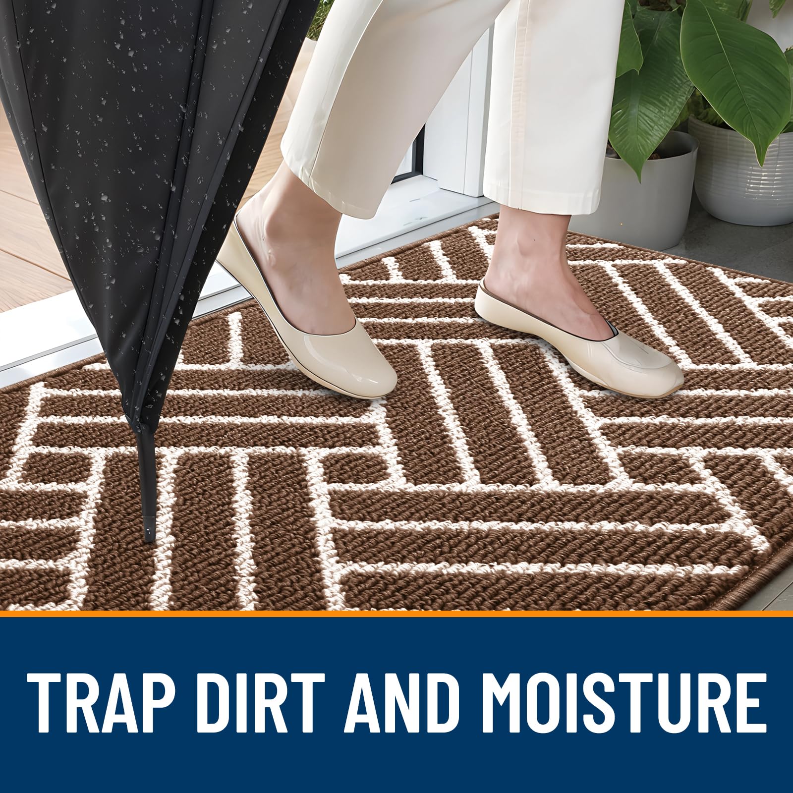 OLANLY primer plano de textura de polipropileno que retiene barro