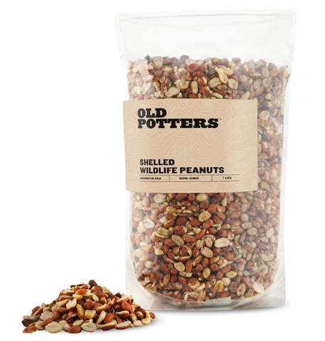 Old Potters empaque frontal mostrando saco y peso 5 lb, ideal para alimentación