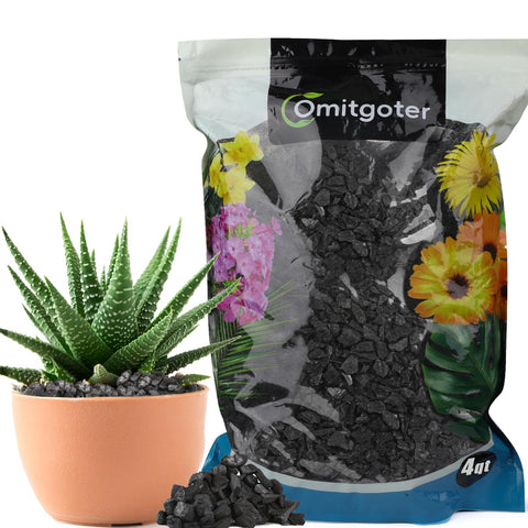 Omitgoter frente del paquete que muestra 4qt y uso en jardinería interior