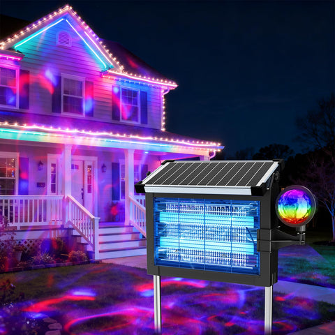 OnBeam lámpara solar frente mostrando diseño y controles para protección de exteriores