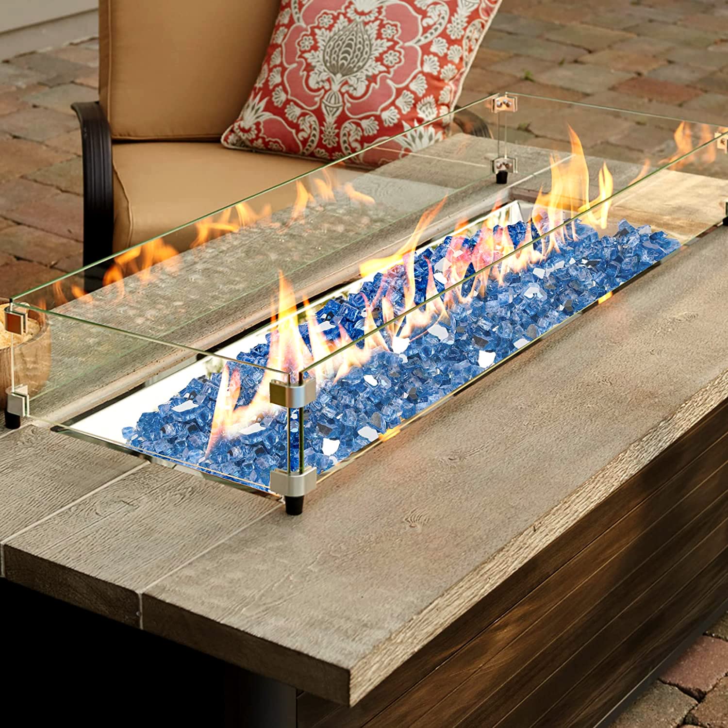 OnlyFire mesa de fuego ambientada mostrando acabado elegante y seguro