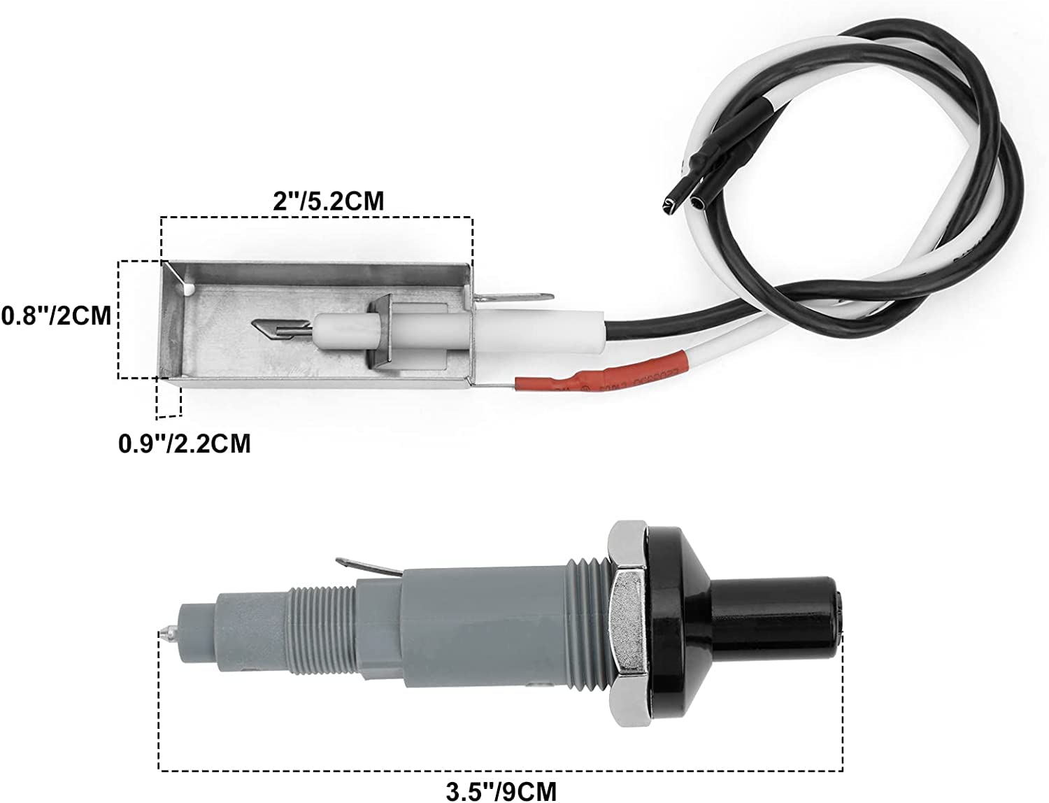 onlyfire botón push-button con tuerca mostrando su fijación segura