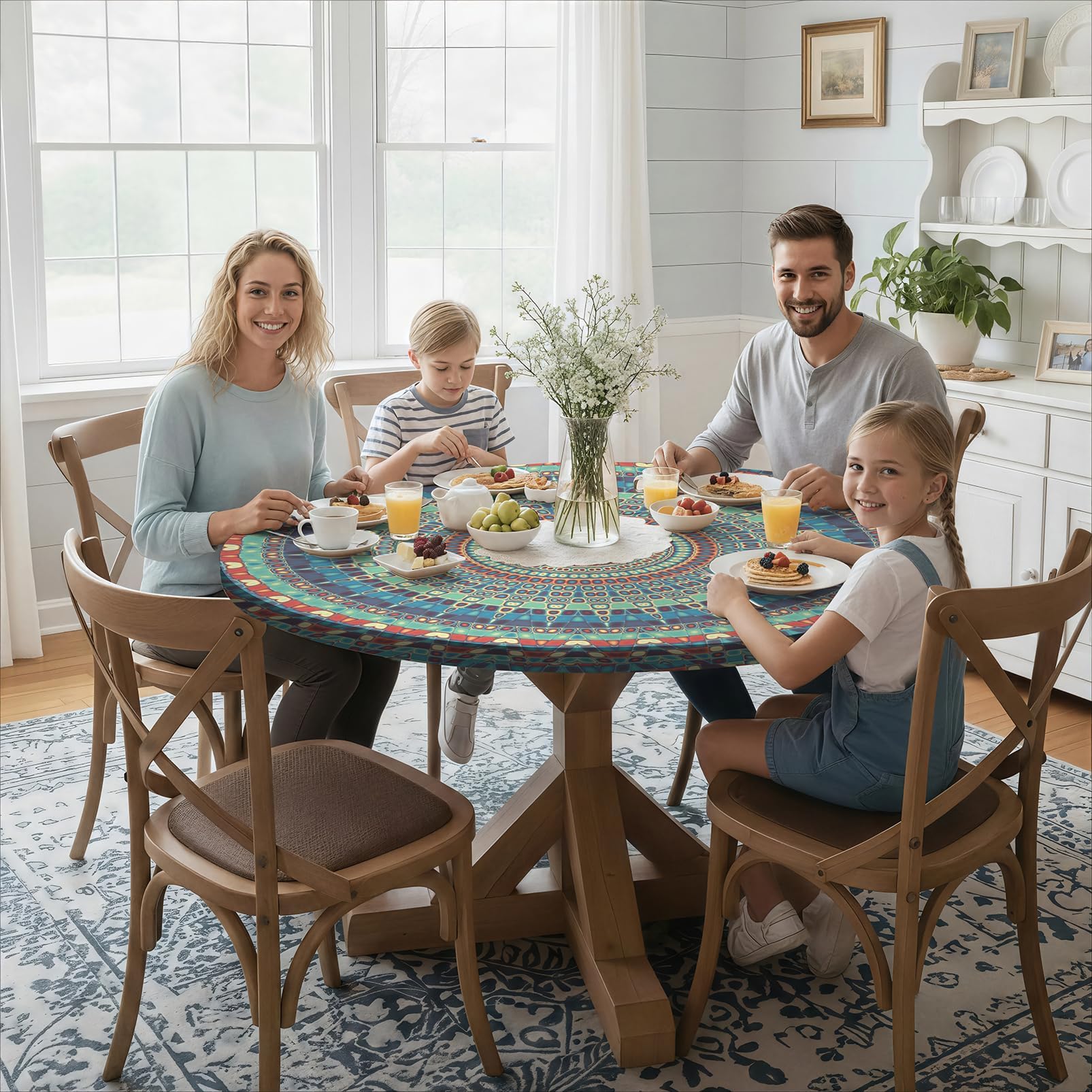 opstellen mantel desplegado en comedor, aspecto elegante y práctico