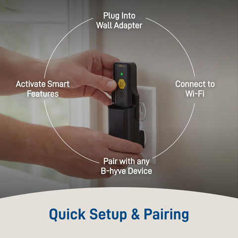 Orbit B-hyve hub junto a sensor de fugas para detección temprana y alertas