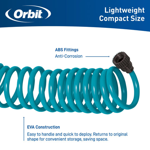 Orbit boquilla 8 patrones en primer plano, control ergonómico y clip de bloqueo