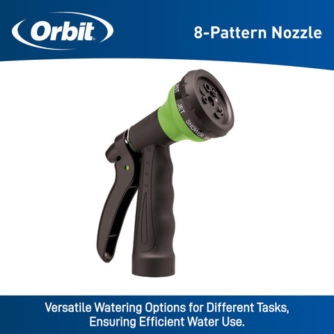 Orbit boquilla 8 patrones detalle ergonomía y control del chorro