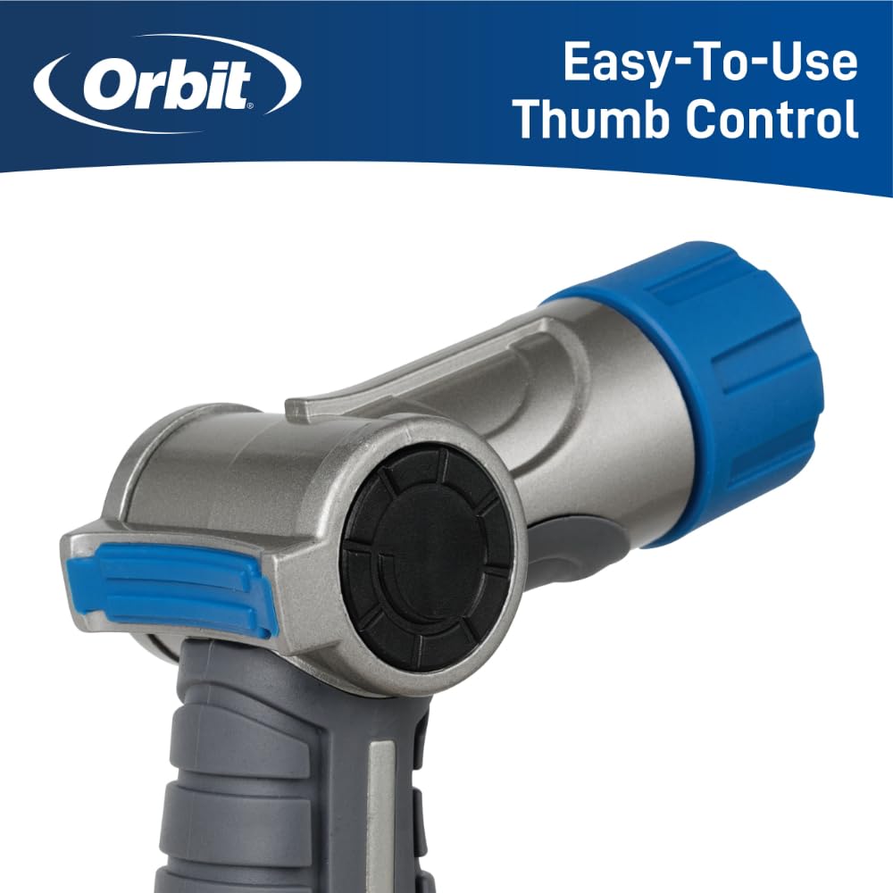 Orbit comparación de tamaño junto a manguera para visual de escala