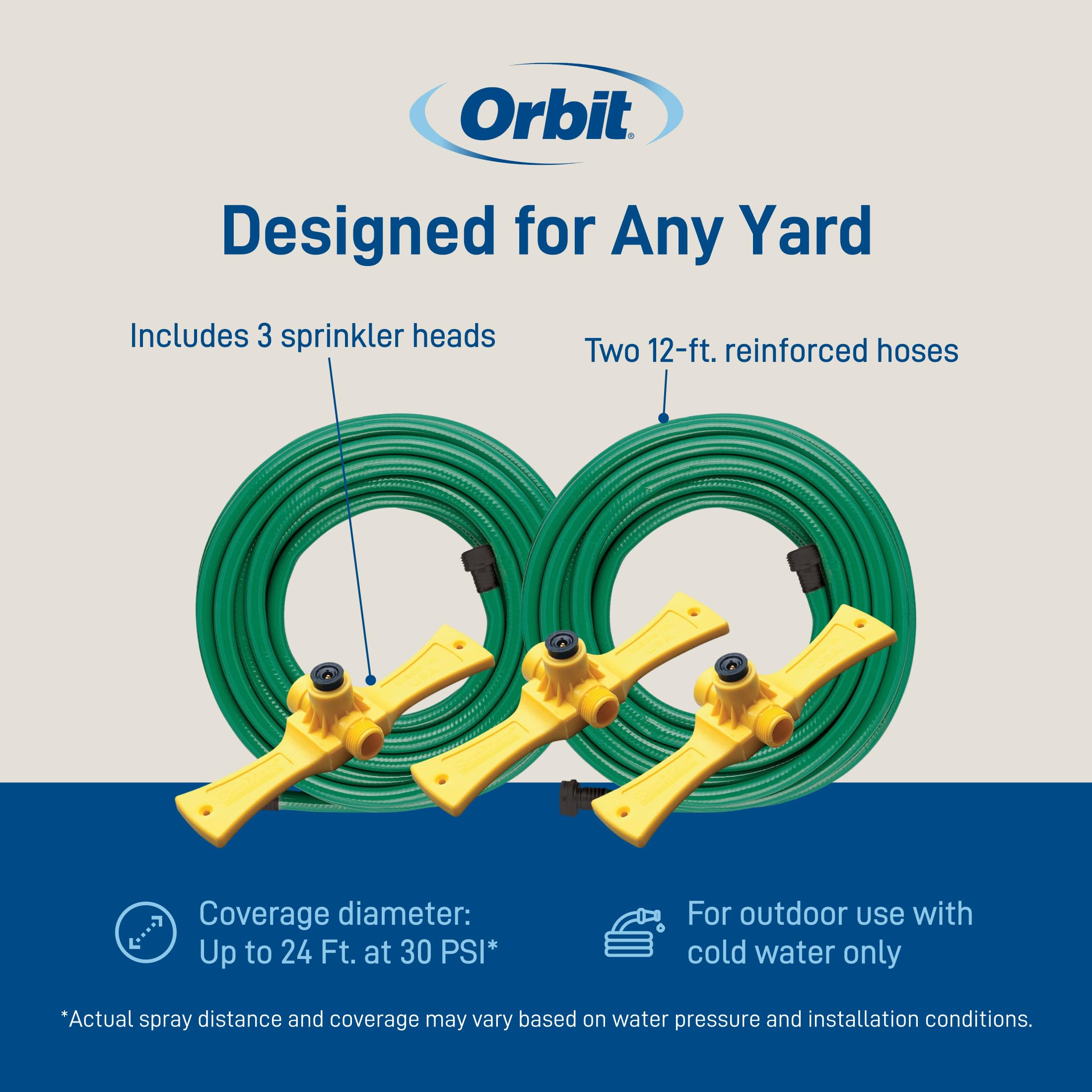 Orbit Port-A-Rain estaca metálica de sujeción, fija el sistema sin necesidad de excavar
