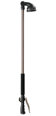 Orbit varilla 36" frente: empaque y acabado bronce, diseño elegante y funcional