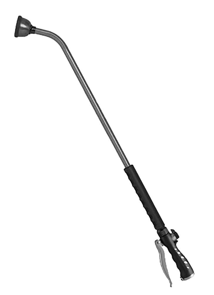 Orbit wand 36 in primer plano del cabezal tipo ducha mostrando patrón suave de riego
