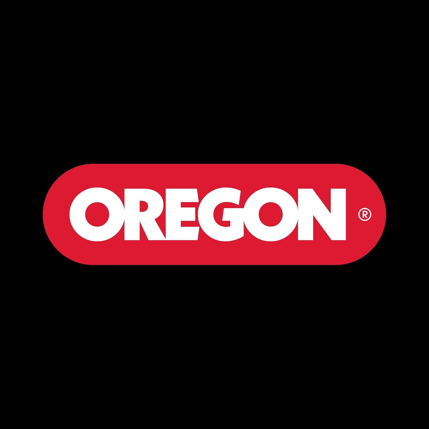 Oregon etiqueta con datos técnicos y beneficios del lubricante