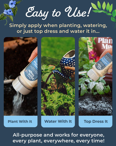 Organic Plant Magic solución disuelta en agua lista para riego eficaz