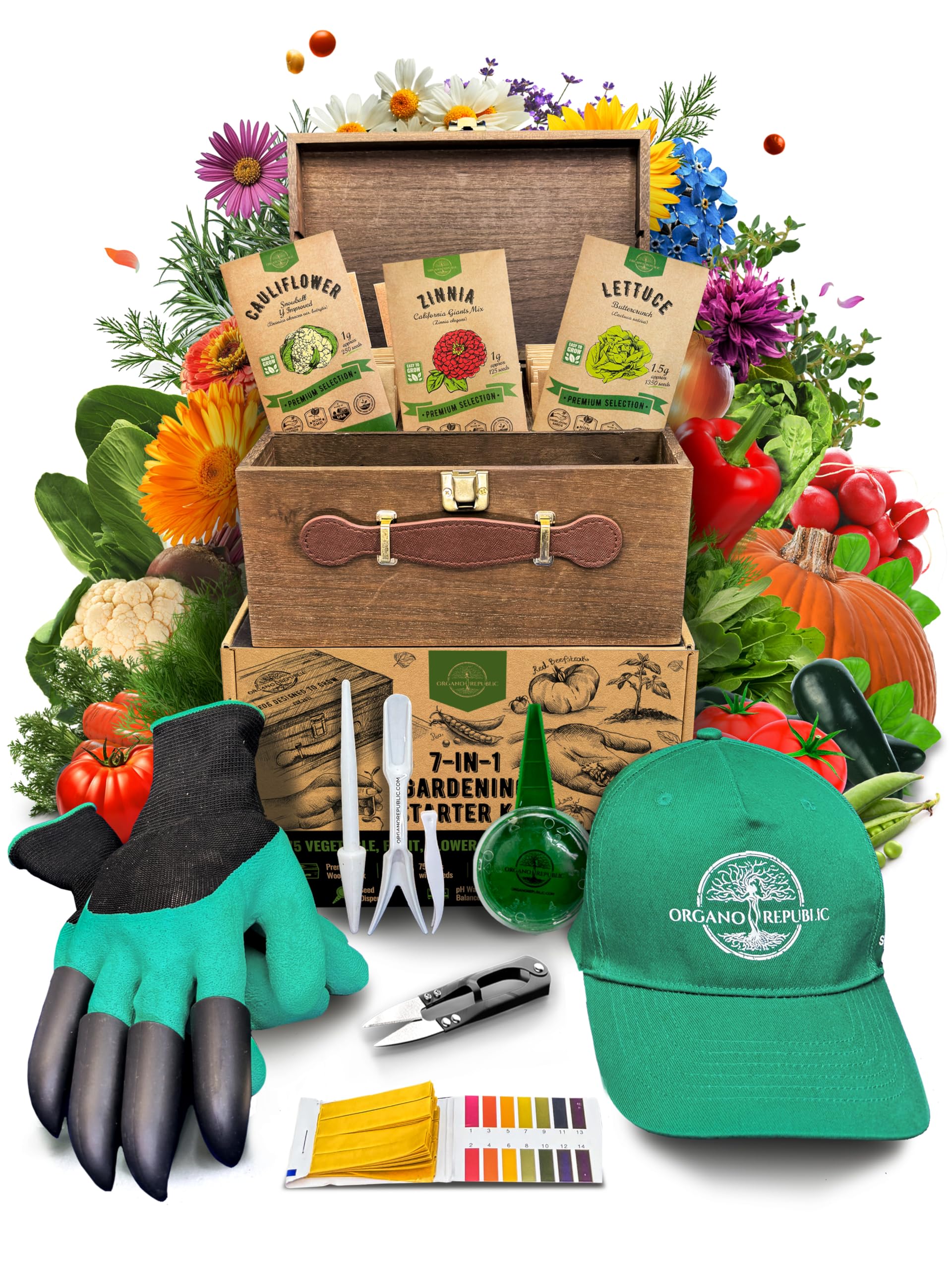 Organo Republic caja de madera organizada que facilita guardar semillas
