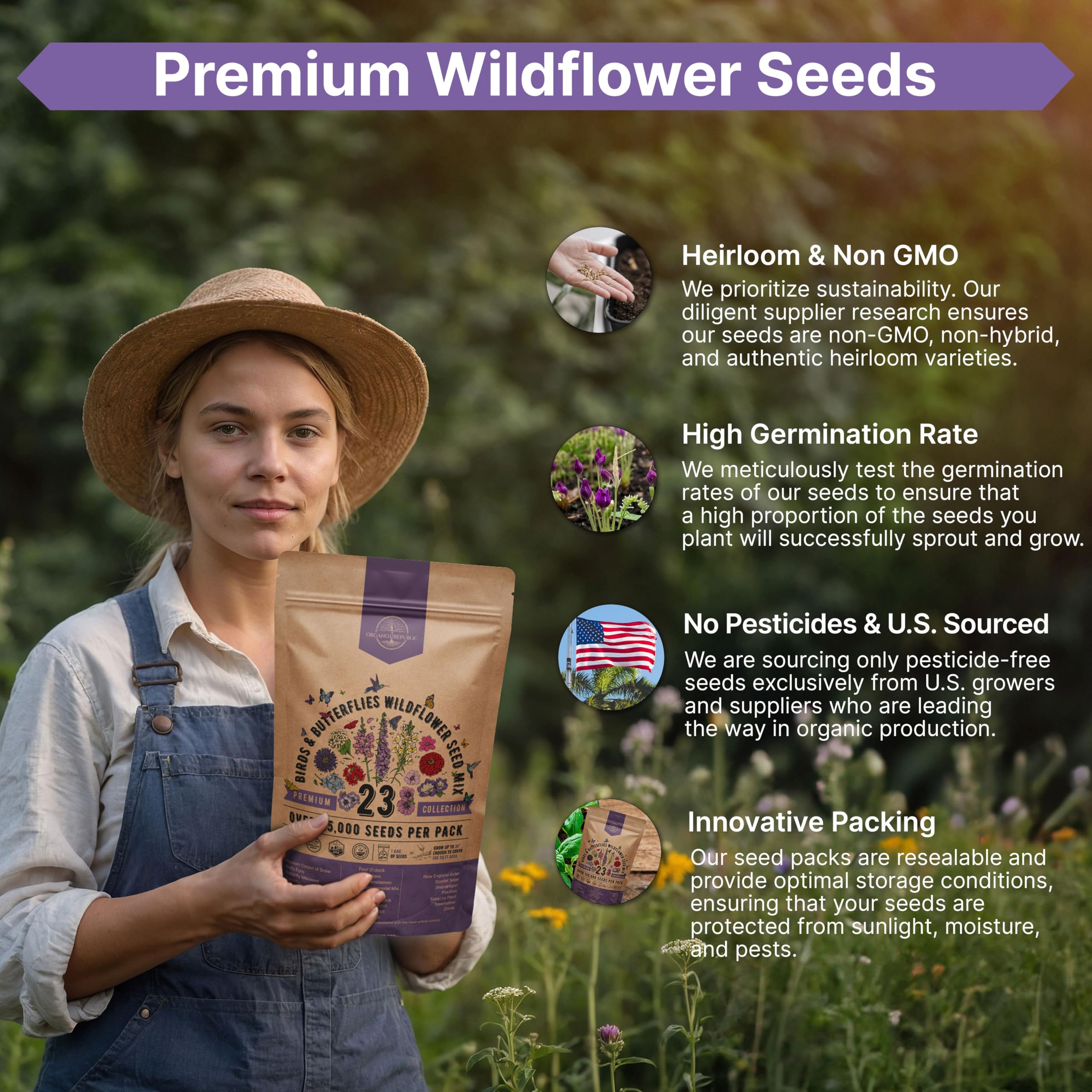 Organo Republic paquete junto a regla para comparación de escala y cantidad