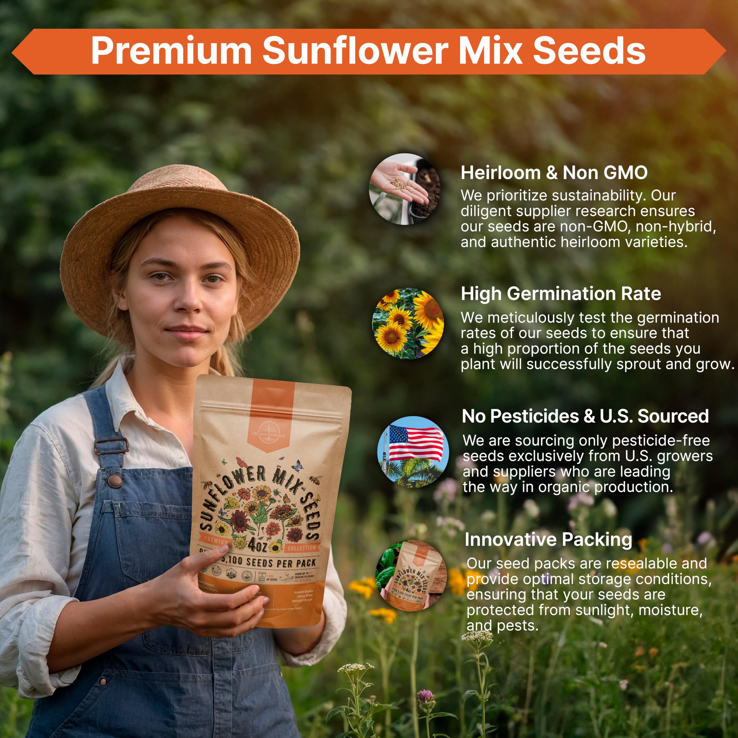 Organo Republic mano escaneando QR de guía de cultivo para instrucciones claras
